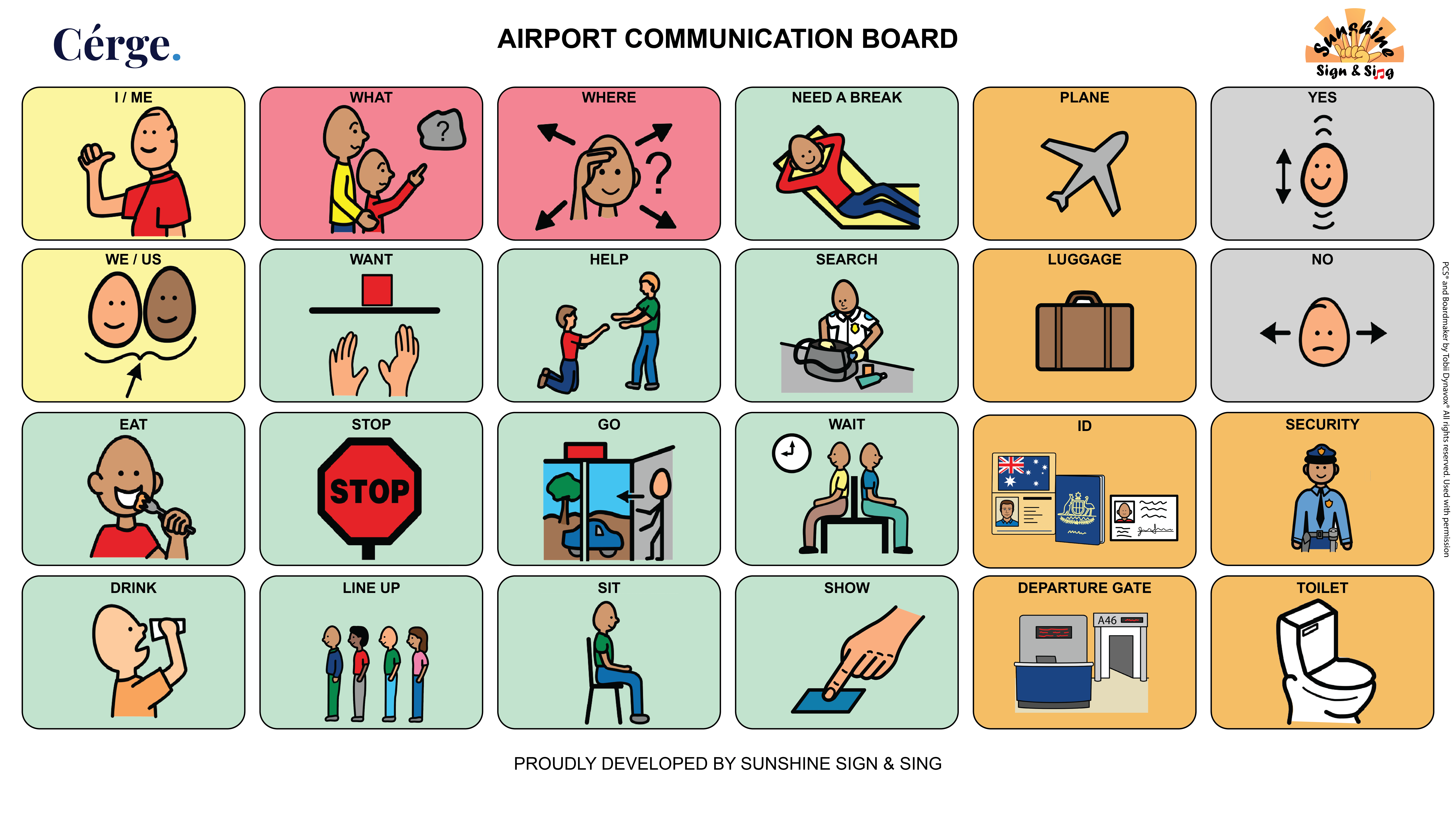 Airport communication board